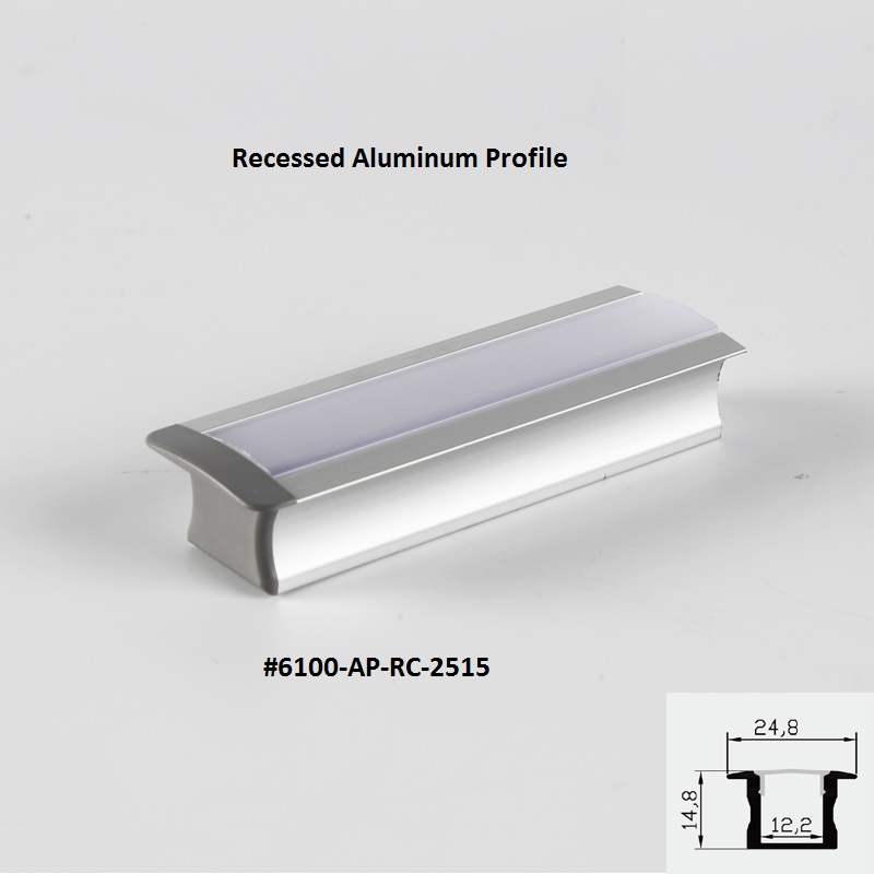 Anodized aluminum profile + milky cover - M2z