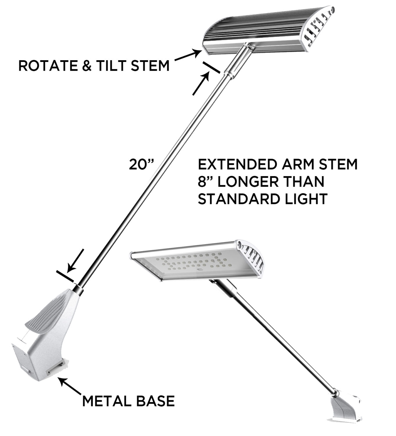 LED Display Arm Lights Prism Lighting Group